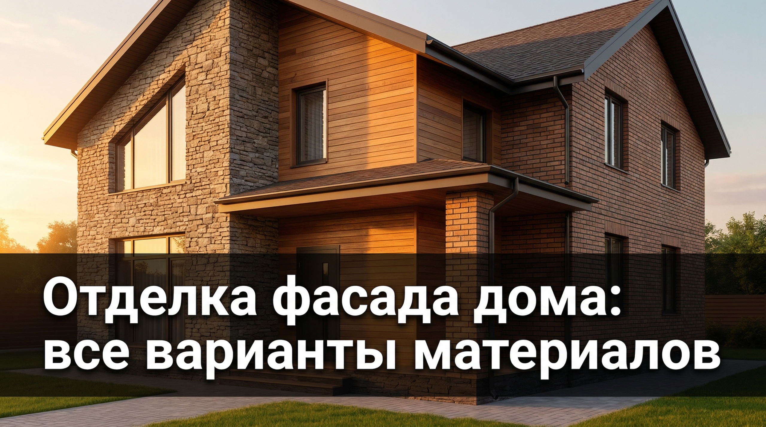 Отделка фасада дома — все варианты материалов от штукатурки до камня