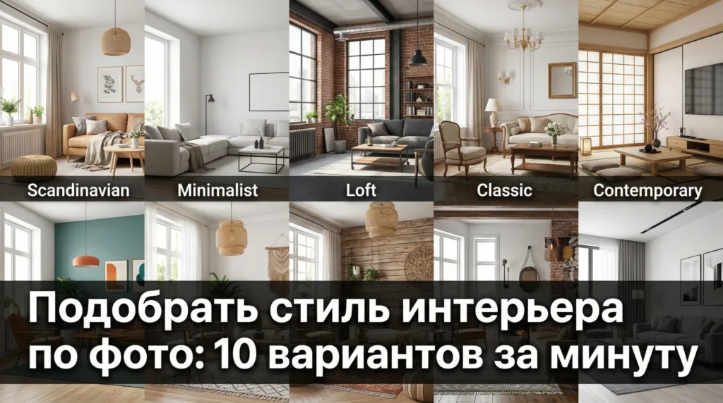 Подобрать стиль интерьера по фото комнаты: загрузи снимок — получи 10 вариантов