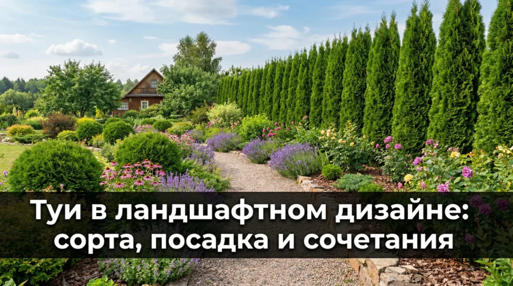 Туи в ландшафтном дизайне: сорта, посадка и сочетания