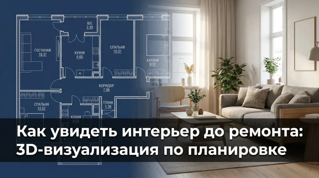 Как увидеть интерьер до ремонта: бесплатная 3D-визуализация по планировке квартиры