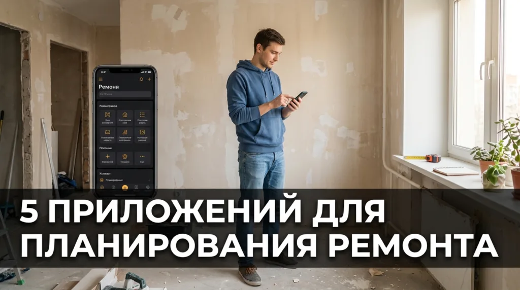 5 приложений для планирования ремонта: от замеров до закупки материалов