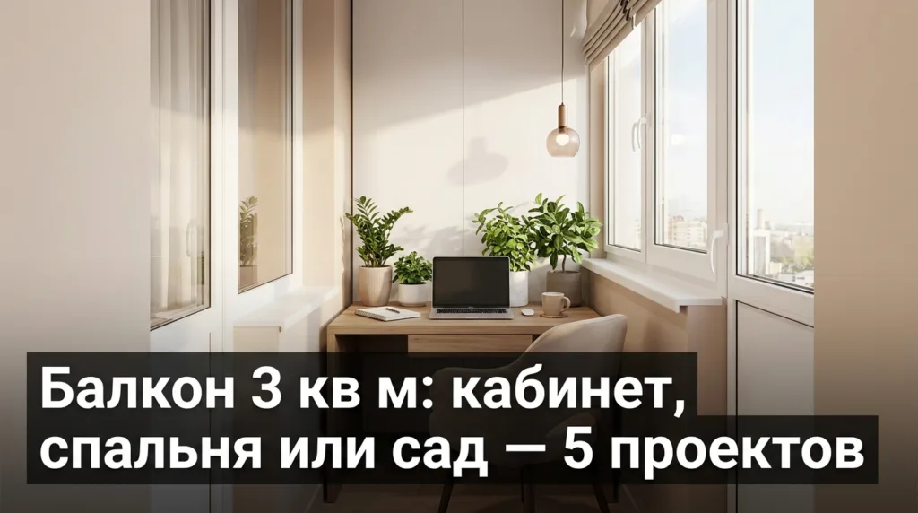 Балкон 3 кв м: кабинет, спальня или сад — 5 проектов