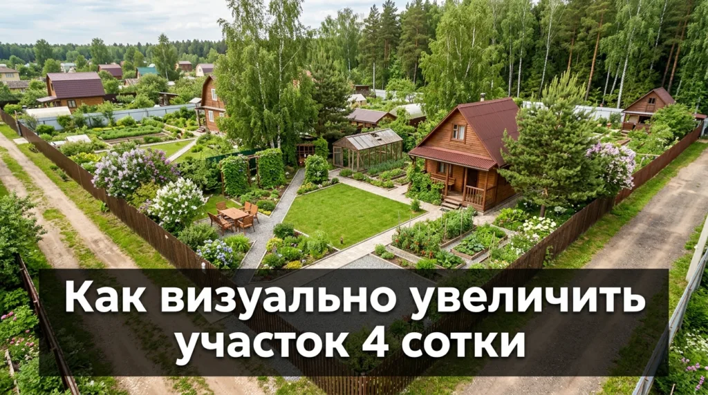 Ландшафтный дизайн участка 4 сотки: как визуально увеличить и не захламить