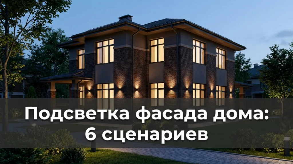 Подсветка фасада дома: 6 сценариев