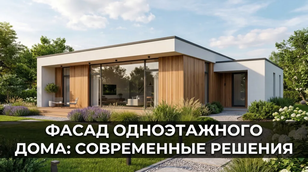Фасад одноэтажного дома: современные решения и идеи оформления