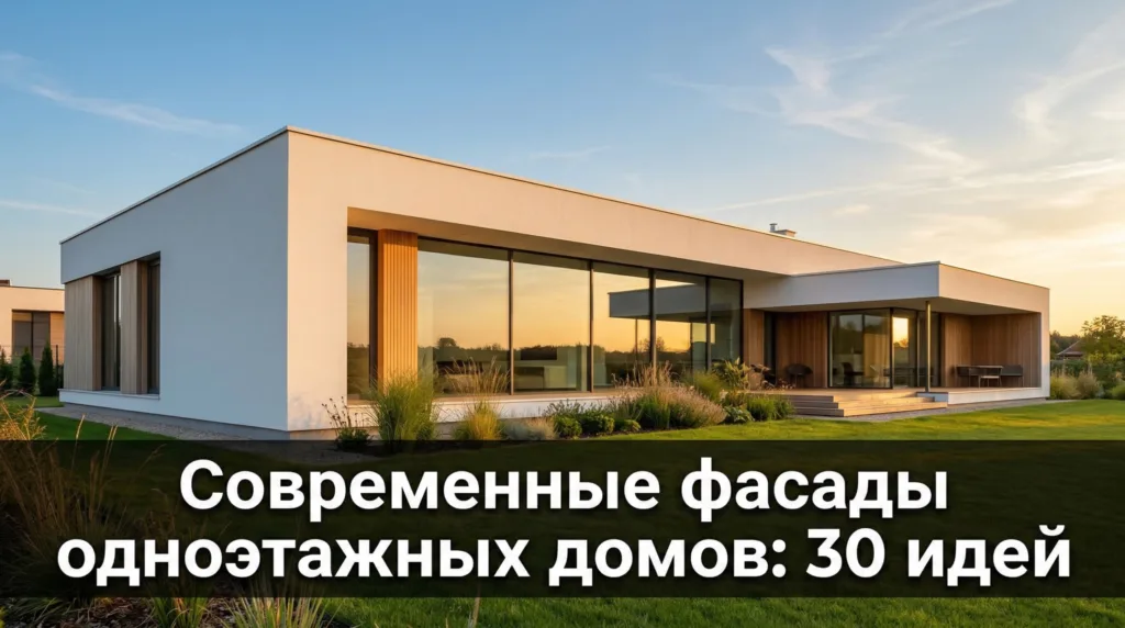 Современные фасады одноэтажных домов: 30 идей с фото
