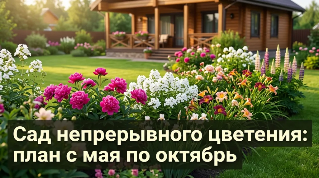 Сад непрерывного цветения: план с мая по октябрь