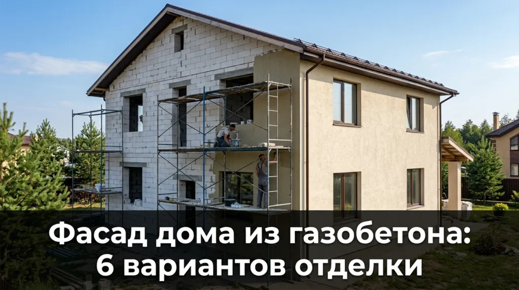Фасад дома из газобетона: 6 вариантов отделки — от штукатурки до клинкера