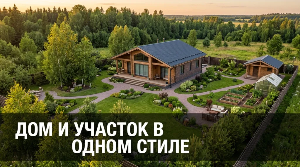 Дом и участок в одном стиле: 7 ансамблей — от русской усадьбы до скандинавского минимализма