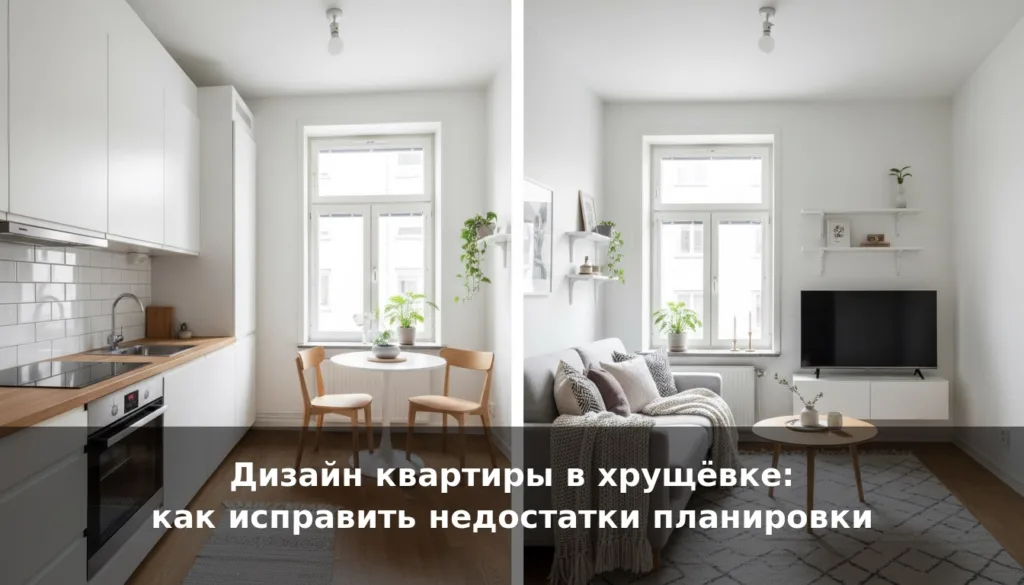 Дизайн квартиры в хрущёвке: как исправить недостатки планировки