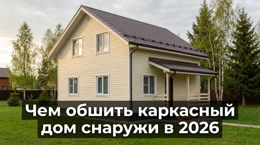 Чем обшить каркасный дом снаружи: 6 материалов с ценами 2026 и типичными ошибками