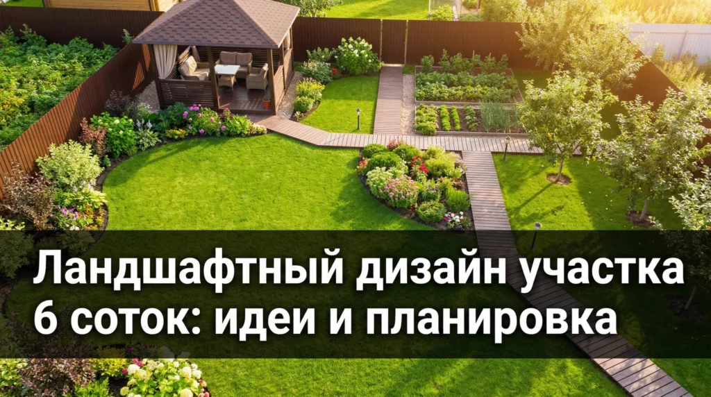 Ландшафтный дизайн участка 6 соток: идеи, зонирование и планировка