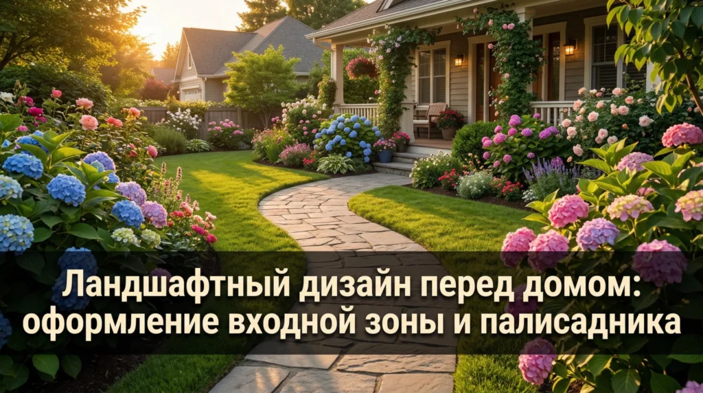 Ландшафтный дизайн перед домом: оформление входной зоны и палисадника