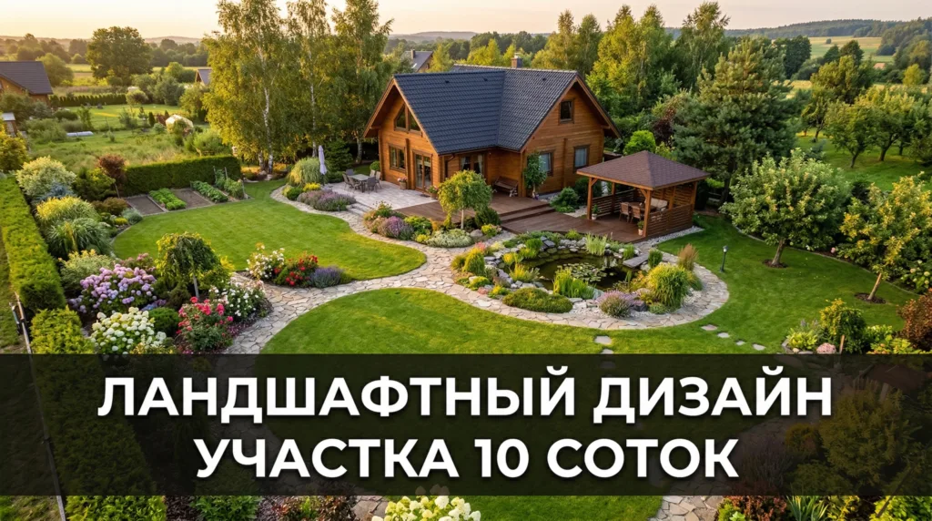 Ландшафтный дизайн участка 10 соток: проект, зоны и стили