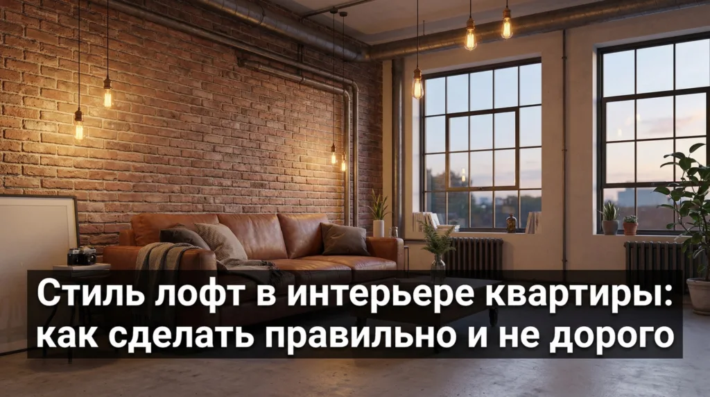 Стиль лофт в интерьере квартиры: как сделать правильно и не дорого