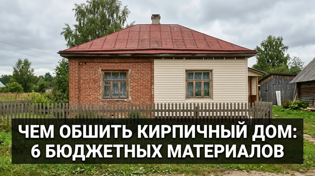 Чем обшить кирпичный дом снаружи: 6 бюджетных материалов до 800 ₽/м²