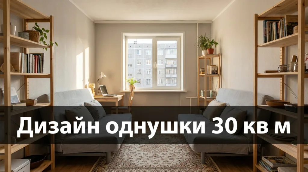 Дизайн однокомнатной квартиры 30 кв м: как уместить всё и не сойти с ума