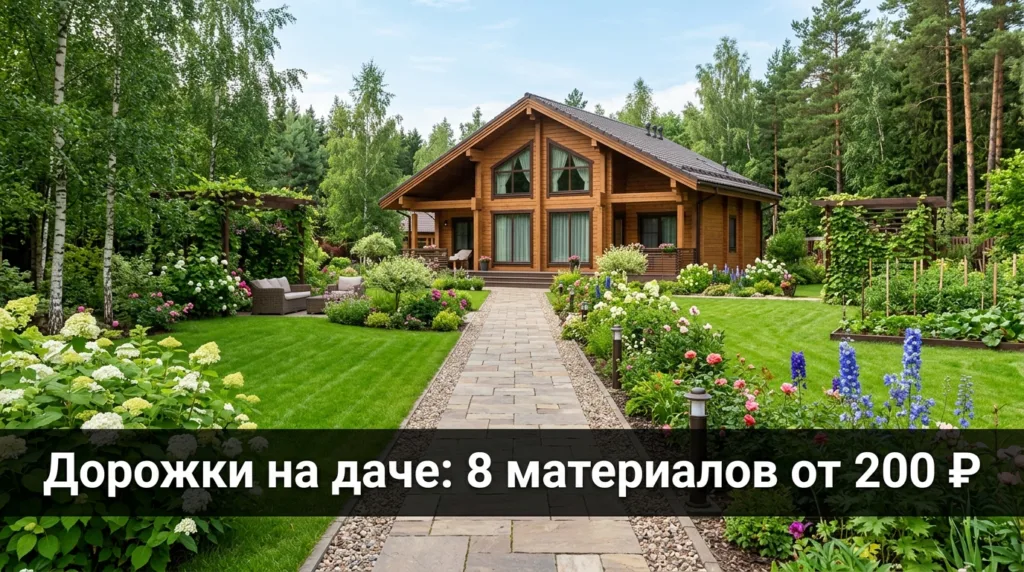 Дорожки на даче: 8 материалов от 200 ₽ за метр