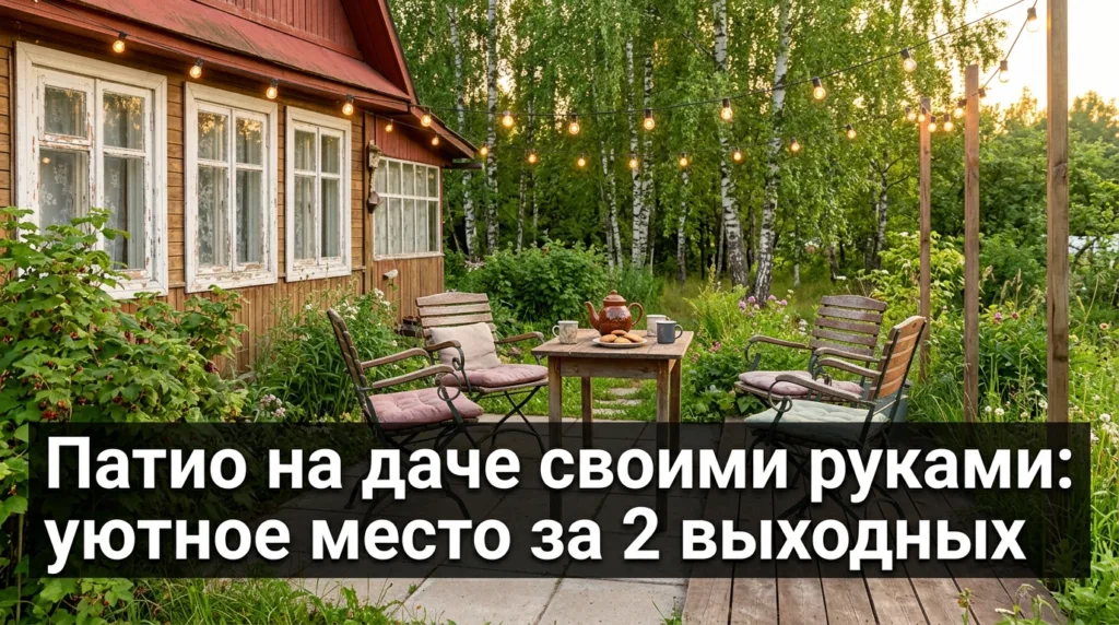 Патио на даче своими руками: уютное место за 2 выходных