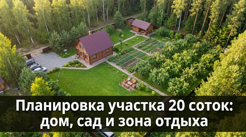 Планировка участка 20 соток: дом, сад и зона отдыха — 4 готовые схемы с размерами