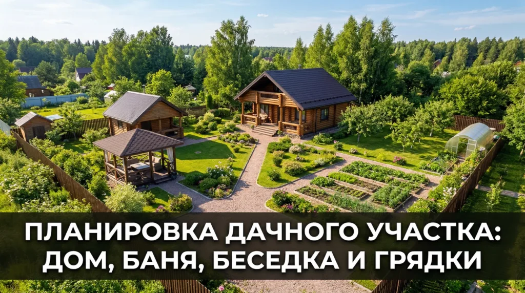 Планировка дачного участка: как расположить дом, баню, беседку и грядки