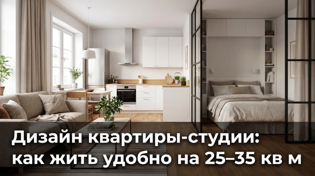 Дизайн квартиры-студии: как жить удобно на 25–35 кв м