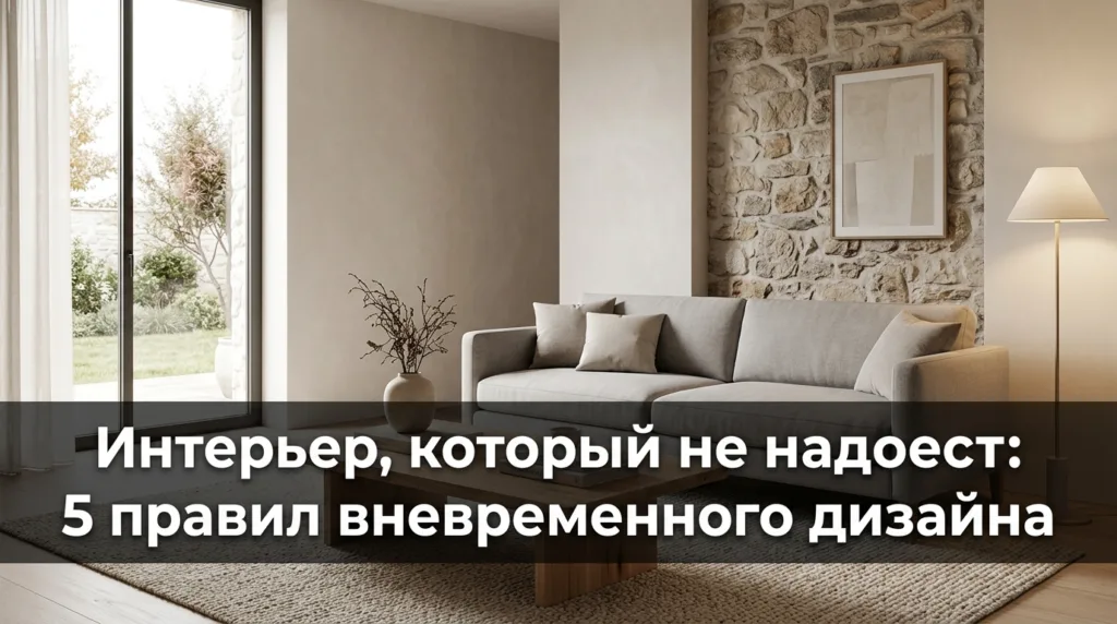 Интерьер, который не надоест: 5 правил вневременного дизайна