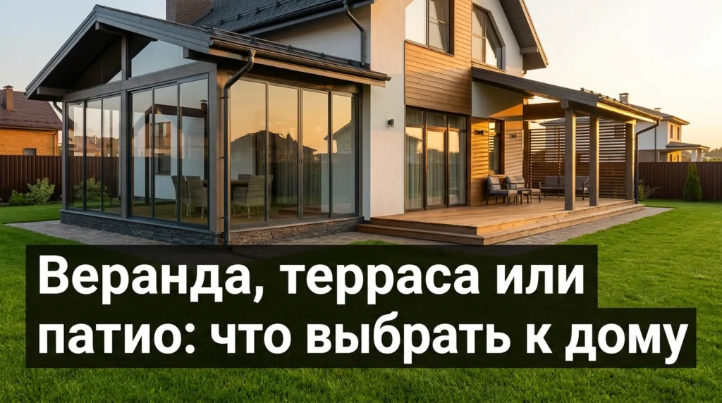 Веранда, терраса или патио: что выбрать к дому
