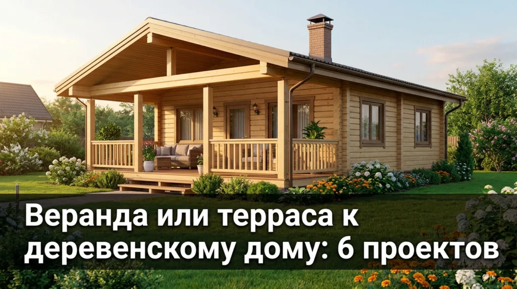 Веранда или терраса к деревенскому дому: 6 проектов — какой впишется в ваш стиль