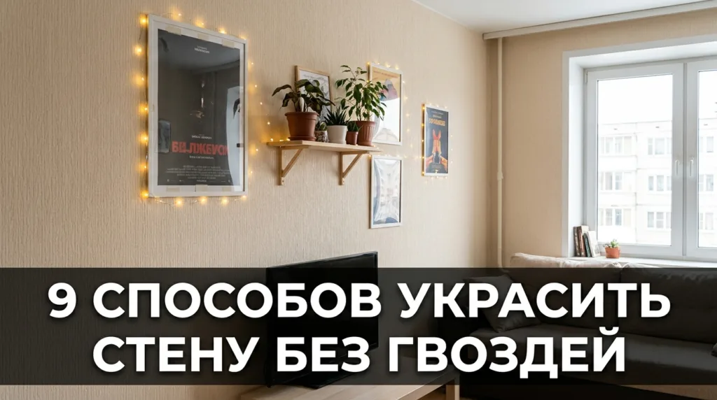 9 способов оживить пустую стену без гвоздей и сверления