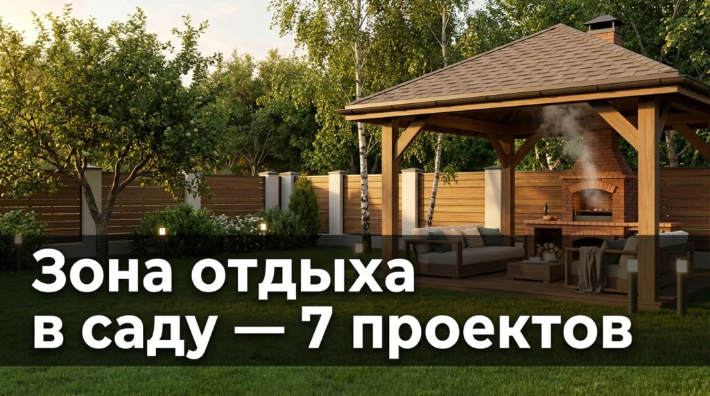 Зона отдыха в саду: 7 проектов с беседкой и мангалом