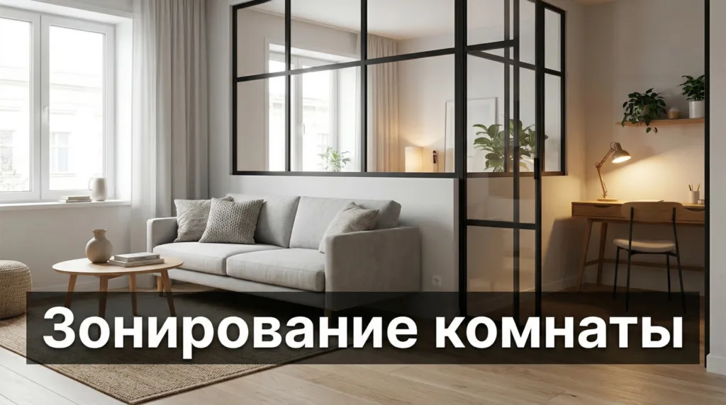 Зонирование комнаты: перегородки, свет, мебель и другие приёмы