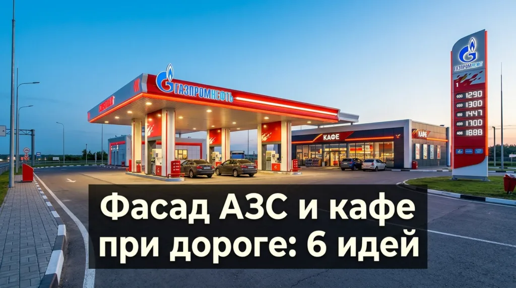Фасад АЗС и кафе при дороге: 6 идей