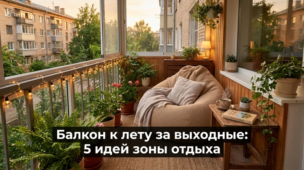 Балкон к лету за выходные: 5 идей зоны отдыха