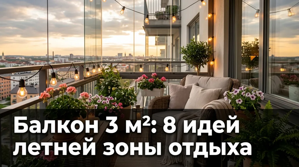 Балкон 3 м²: 8 идей как превратить в летнюю зону отдыха