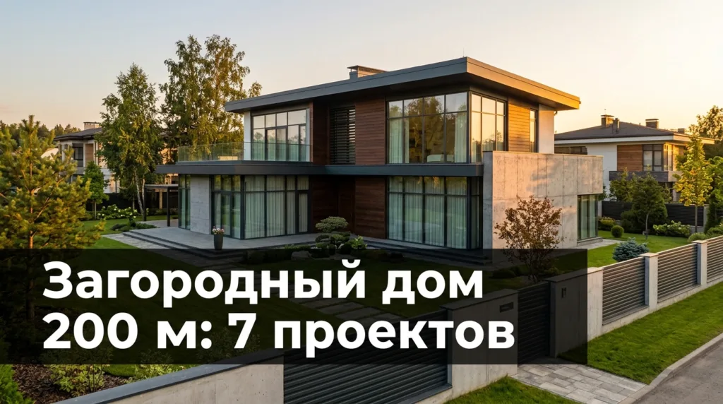 Загородный дом 200 кв м: 7 готовых проектов