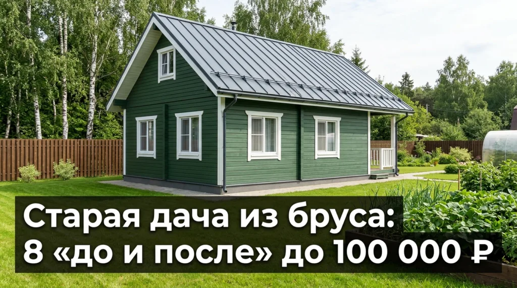Старая дача из бруса: 8 «до и после» до 100 000 ₽