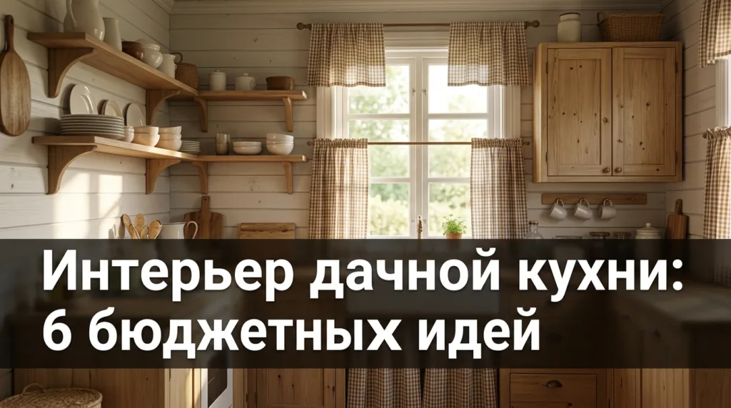 Интерьер дачной кухни: 6 бюджетных идей из доступных материалов