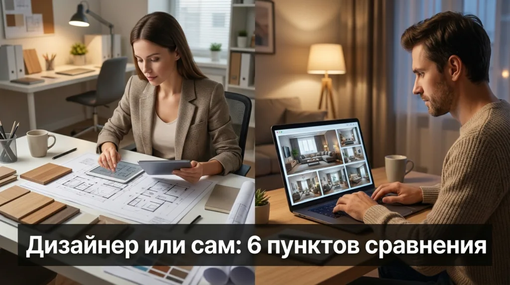 Дизайнер интерьера или сам: 6 пунктов сравнения с цифрами