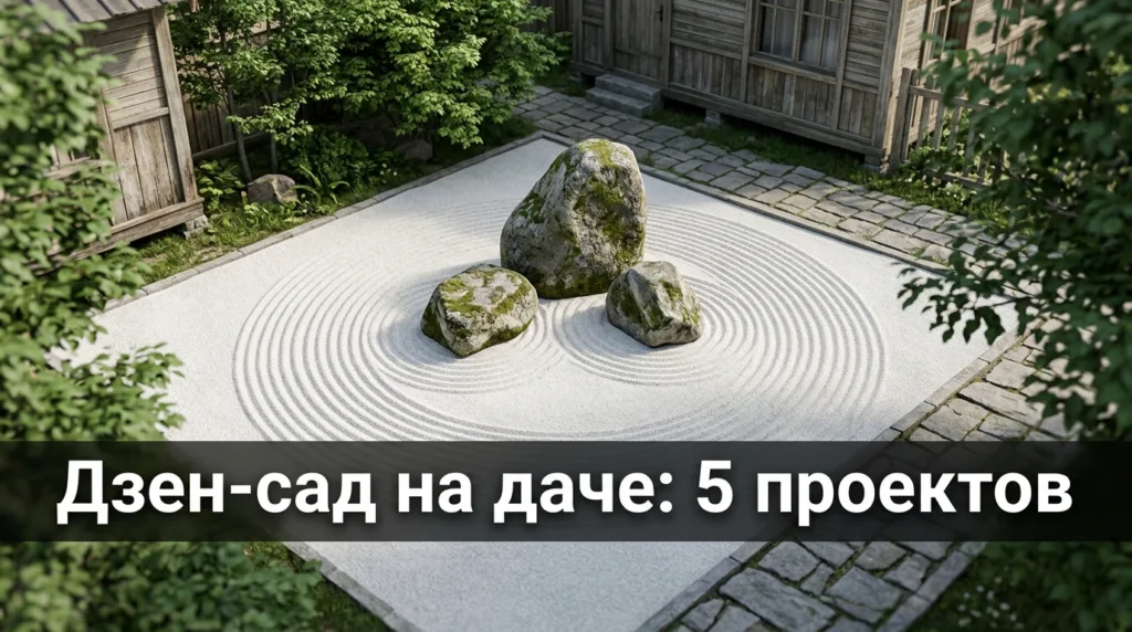 Дзен-сад на даче: 5 проектов карэсансуй с камнями и гравием