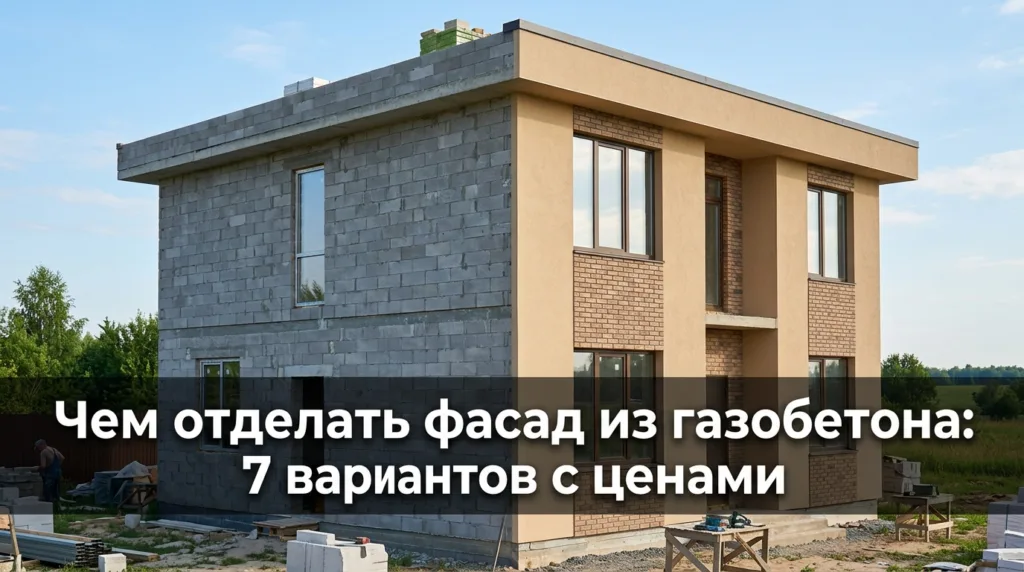 Чем отделать фасад из газобетона: 7 вариантов с ценами