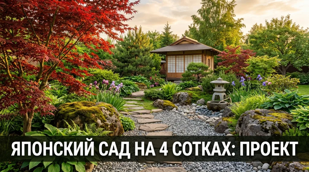Японский сад на 4 сотках: проект с камнями и мхом