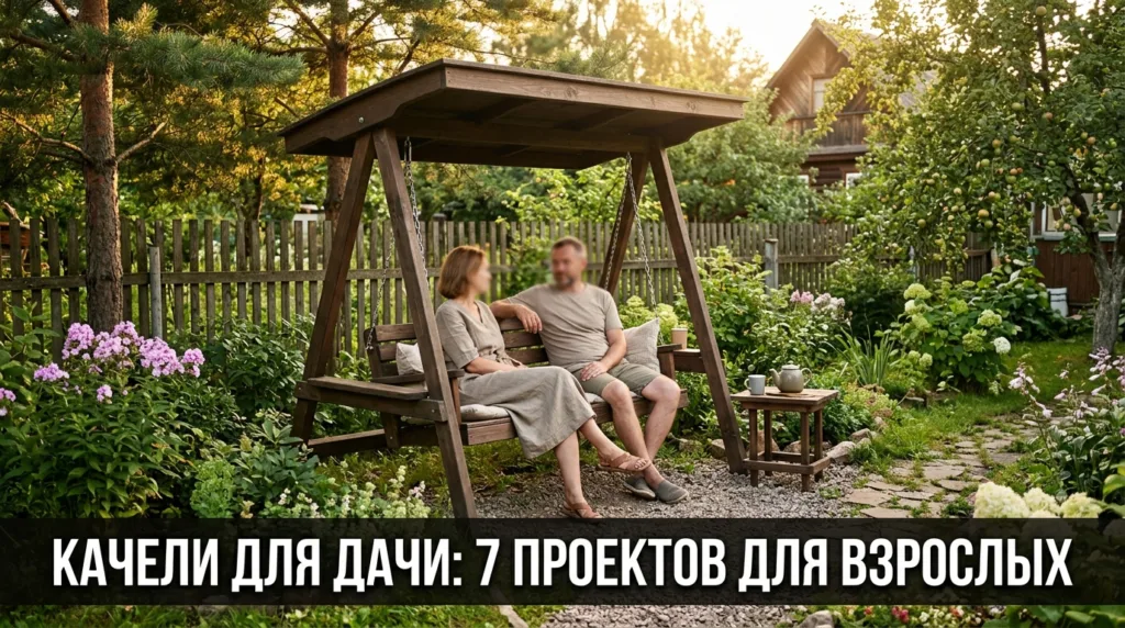 Качели для дачи: 7 проектов для взрослых
