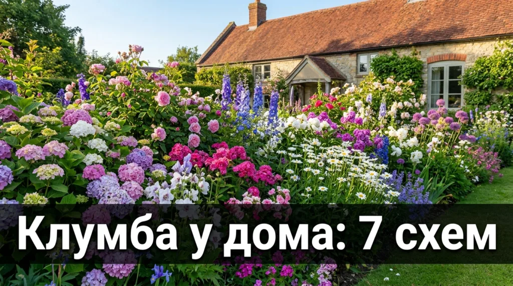 Клумба возле дома: 7 готовых схем, которые цветут до сентября