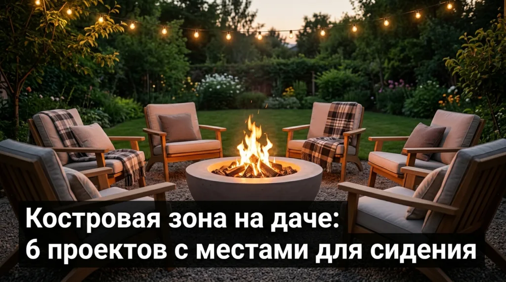 Костровая зона на даче: 6 проектов с местами для сидения