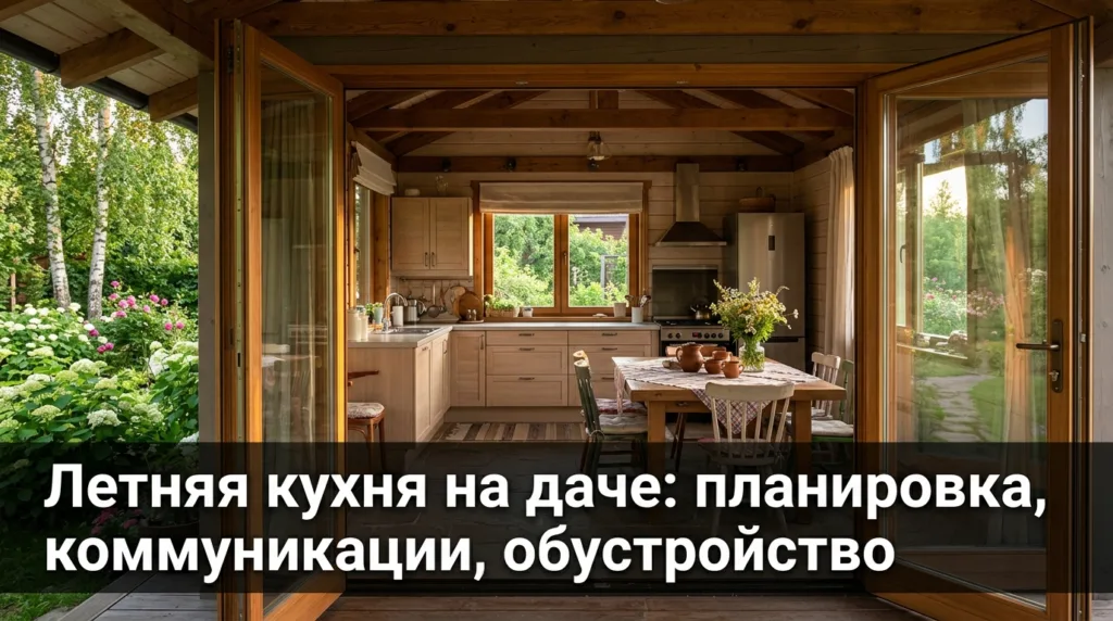 Летняя кухня на даче: планировка, коммуникации и обустройство