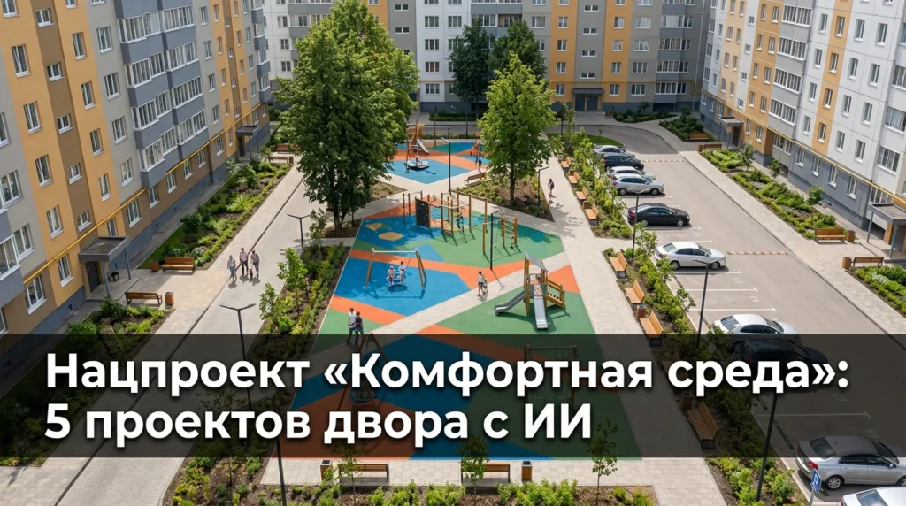 Нацпроект «Комфортная среда»: 5 проектов двора с ИИ