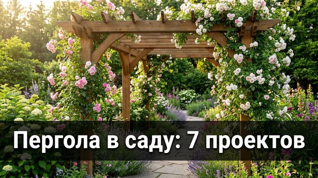 Пергола в саду: 7 проектов из дерева — визуализация с ИИ