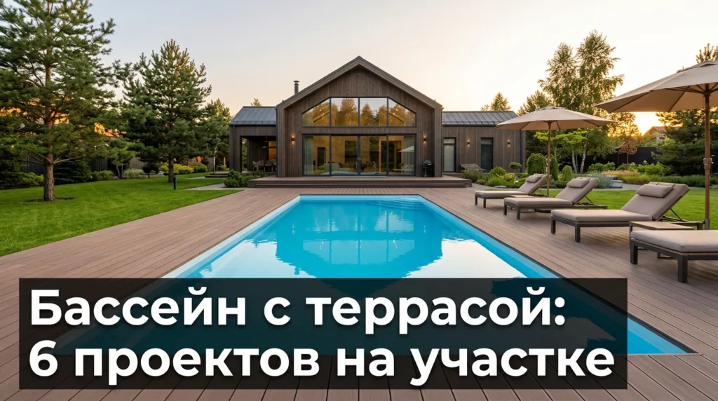 Бассейн с террасой: 6 проектов на участке
