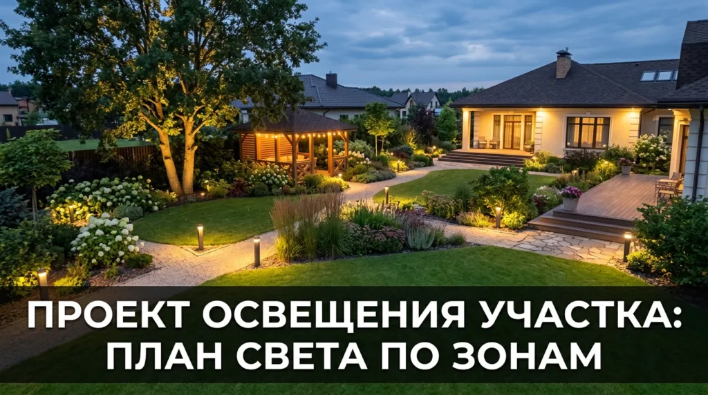 Проект освещения участка: как составить план света по зонам